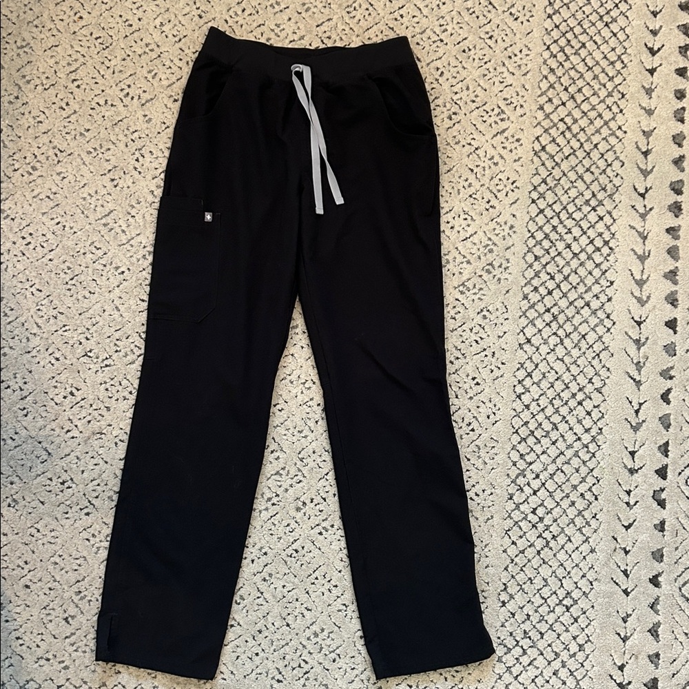 Figs Black Kade Scrub Pants Medium Tall